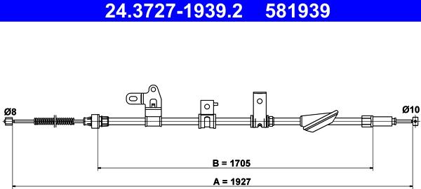 ATE 24.3727-1939.2 - Trose, Stāvbremžu sistēma autodraugiem.lv