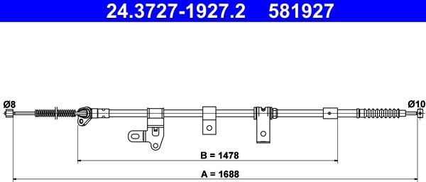 ATE 24.3727-1927.2 - Trose, Stāvbremžu sistēma autodraugiem.lv