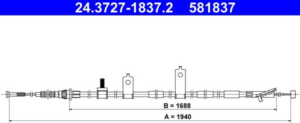 ATE 24.3727-1837.2 - Trose, Stāvbremžu sistēma autodraugiem.lv
