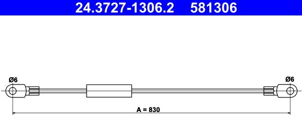 ATE 24.3727-1306.2 - Trose, Stāvbremžu sistēma autodraugiem.lv