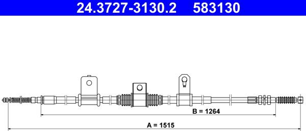 ATE 24.3727-3130.2 - Trose, Stāvbremžu sistēma autodraugiem.lv