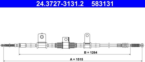 ATE 24.3727-3131.2 - Trose, Stāvbremžu sistēma autodraugiem.lv