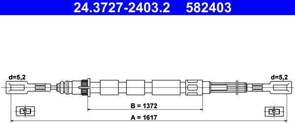 ATE 24.3727-2403.2 - Trose, Stāvbremžu sistēma autodraugiem.lv