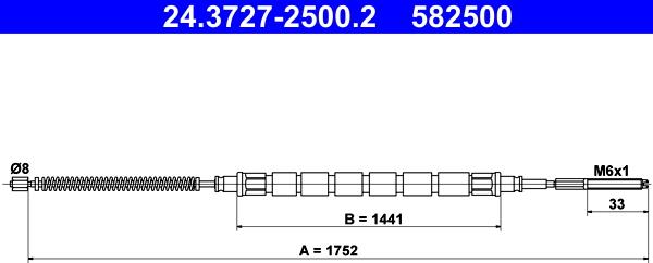 ATE 24.3727-2500.2 - Trose, Stāvbremžu sistēma autodraugiem.lv