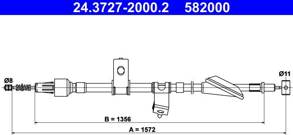 ATE 24.3727-2000.2 - Trose, Stāvbremžu sistēma autodraugiem.lv