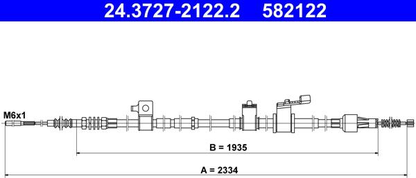 ATE 24.3727-2122.2 - Trose, Stāvbremžu sistēma autodraugiem.lv