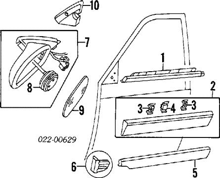 AUDI 8D1858532C3FZ - Ārējais atpakaļskata spogulis autodraugiem.lv