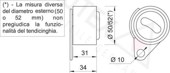 Autex 641315 - Spriegotājrullītis, Gāzu sadales mehānisma piedziņas siksna autodraugiem.lv