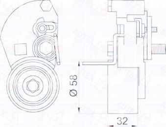 Autex 654696 - Spriegotājrullītis, Gāzu sadales mehānisma piedziņas siksna autodraugiem.lv