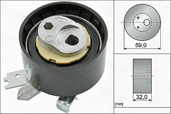 Autex 655110 - Spriegotājrullītis, Gāzu sadales mehānisma piedziņas siksna autodraugiem.lv