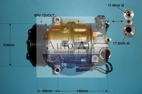 Auto Air Gloucester 14-1608 - Kompresors, Gaisa kond. sistēma autodraugiem.lv