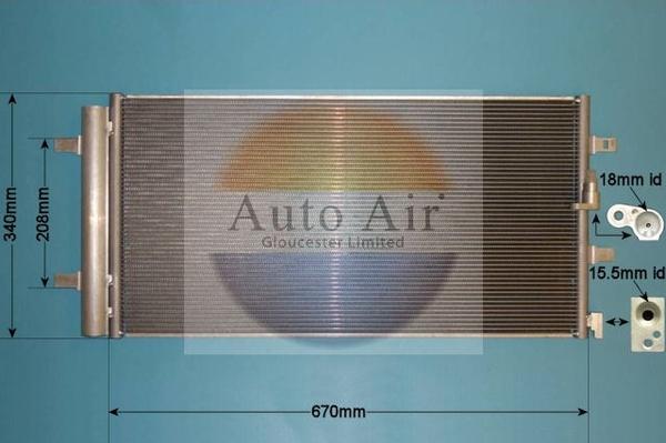 Auto Air Gloucester 16-9821 - Kondensators, Gaisa kond. sistēma autodraugiem.lv