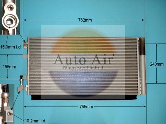 Auto Air Gloucester 16-1101A - Kondensators, Gaisa kond. sistēma autodraugiem.lv