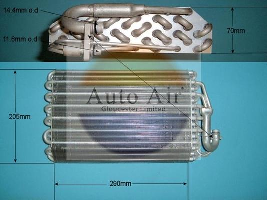 Auto Air Gloucester 21-5660 - Iztvaikotājs, Gaisa kondicionēšanas sistēma autodraugiem.lv