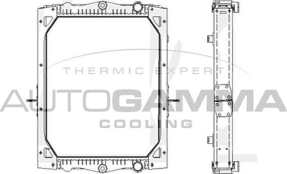 Autogamma 404644 - Radiators, Motora dzesēšanas sistēma autodraugiem.lv