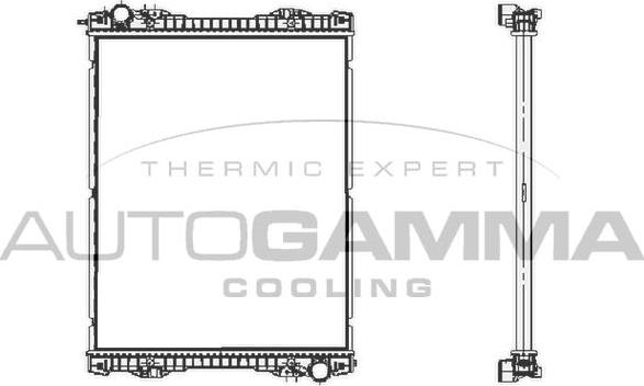 Autogamma 404848 - Radiators, Motora dzesēšanas sistēma autodraugiem.lv