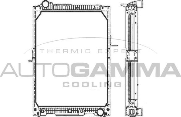 Autogamma 404366 - Radiators, Motora dzesēšanas sistēma autodraugiem.lv