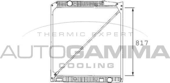 Autogamma 404334 - Radiators, Motora dzesēšanas sistēma autodraugiem.lv