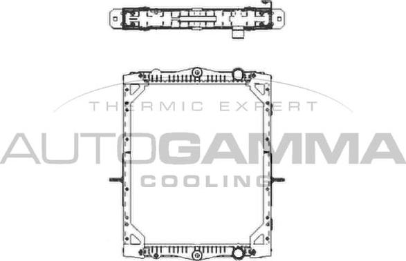 Autogamma 405488 - Radiators, Motora dzesēšanas sistēma autodraugiem.lv