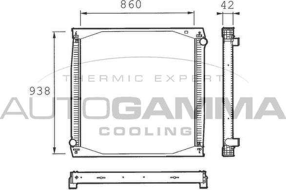 Autogamma 400092 - Radiators, Motora dzesēšanas sistēma autodraugiem.lv