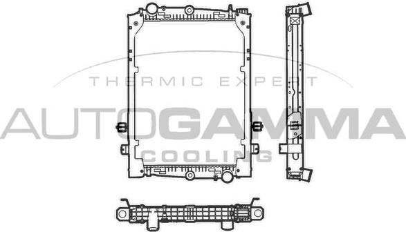 Autogamma 400074 - Radiators, Motora dzesēšanas sistēma autodraugiem.lv