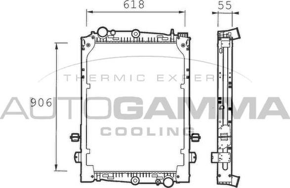 Autogamma 400072 - Radiators, Motora dzesēšanas sistēma autodraugiem.lv