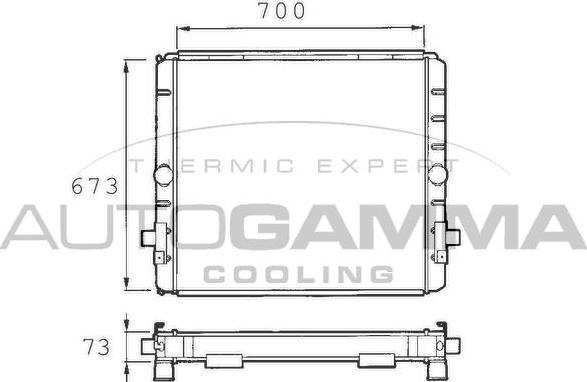 Autogamma 400130 - Radiators, Motora dzesēšanas sistēma autodraugiem.lv