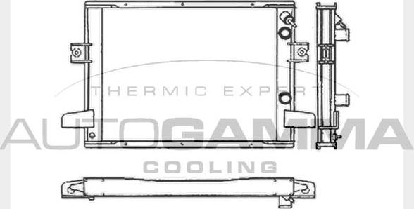 Autogamma 400760 - Radiators, Motora dzesēšanas sistēma autodraugiem.lv