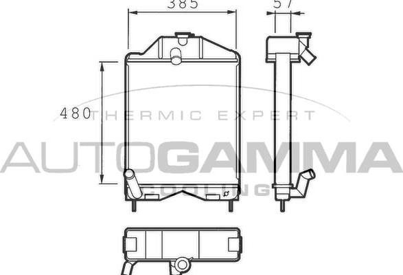 Autogamma 400738 - Radiators, Motora dzesēšanas sistēma autodraugiem.lv