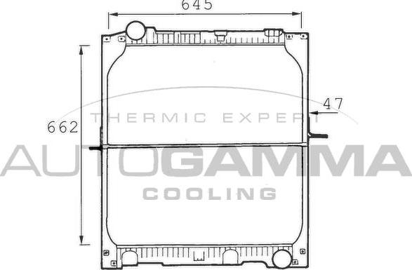 Autogamma 401466 - Radiators, Motora dzesēšanas sistēma autodraugiem.lv