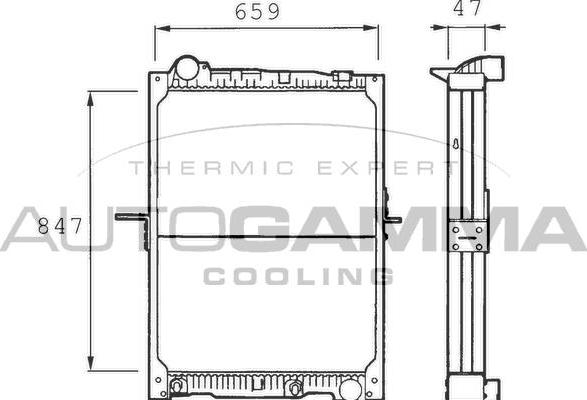 Autogamma 401472 - Radiators, Motora dzesēšanas sistēma autodraugiem.lv