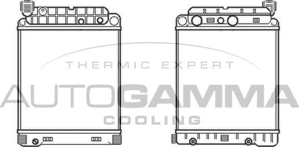 Autogamma 401114 - Radiators, Motora dzesēšanas sistēma autodraugiem.lv