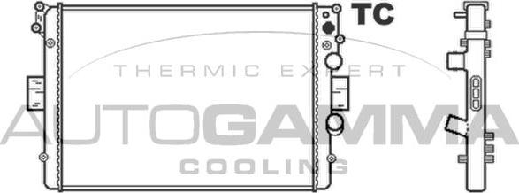 Autogamma 403346 - Radiators, Motora dzesēšanas sistēma autodraugiem.lv