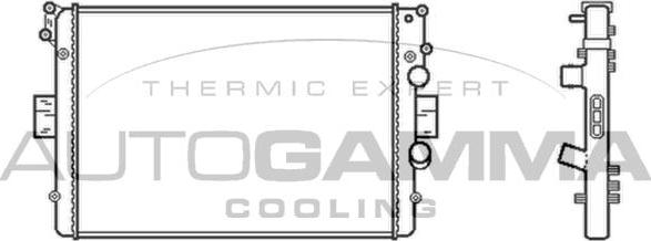 Autogamma 403342 - Radiators, Motora dzesēšanas sistēma autodraugiem.lv