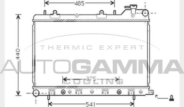 Autogamma 104435 - Radiators, Motora dzesēšanas sistēma autodraugiem.lv