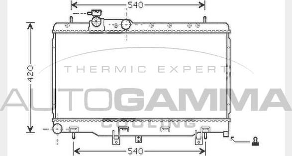 Autogamma 104475 - Radiators, Motora dzesēšanas sistēma autodraugiem.lv