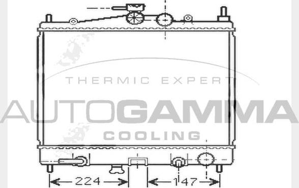 Autogamma 104599 - Radiators, Motora dzesēšanas sistēma autodraugiem.lv