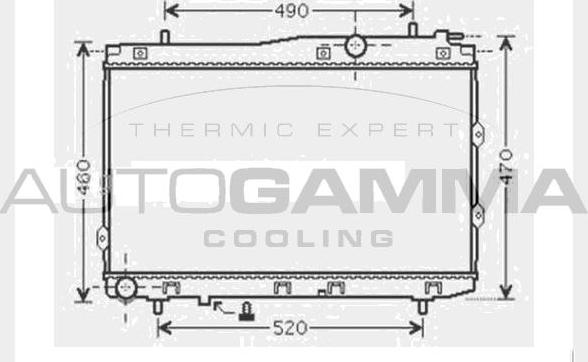 Autogamma 104594 - Radiators, Motora dzesēšanas sistēma autodraugiem.lv