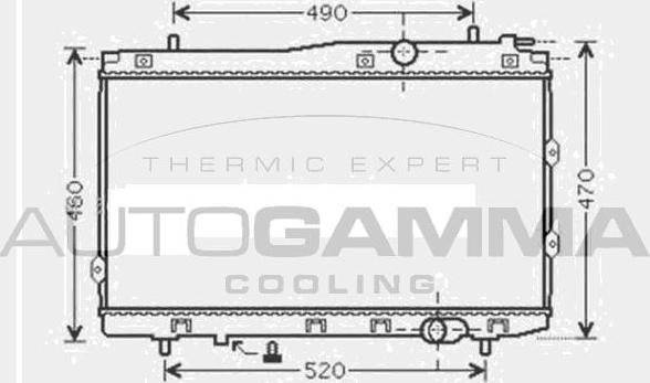 Autogamma 104595 - Radiators, Motora dzesēšanas sistēma autodraugiem.lv