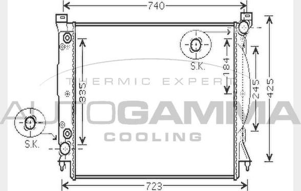 Autogamma 104590 - Radiators, Motora dzesēšanas sistēma autodraugiem.lv