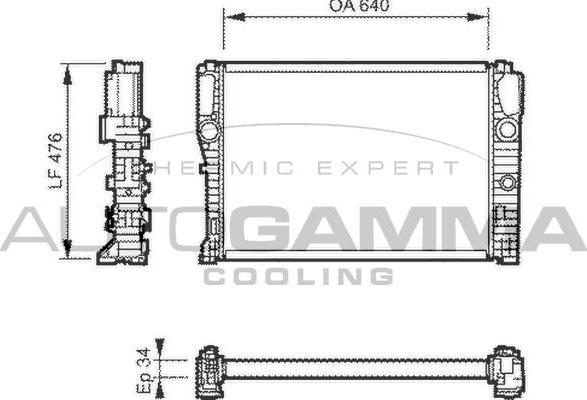 Autogamma 104541 - Radiators, Motora dzesēšanas sistēma autodraugiem.lv