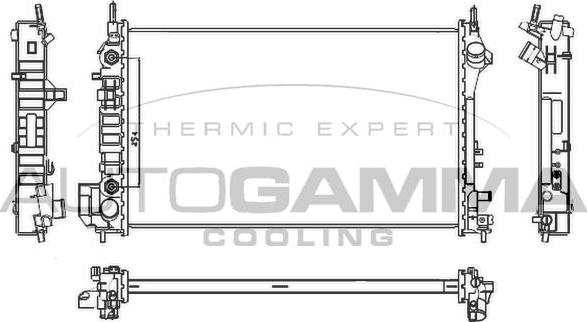 Autogamma 104555 - Radiators, Motora dzesēšanas sistēma autodraugiem.lv