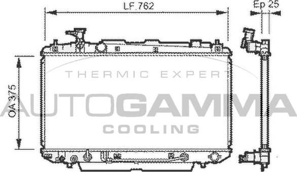 Autogamma 104567 - Radiators, Motora dzesēšanas sistēma autodraugiem.lv