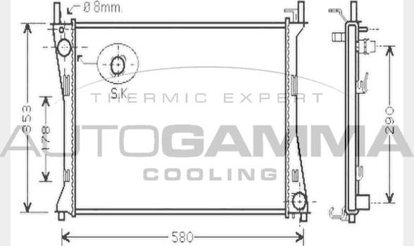 Autogamma 104506 - Radiators, Motora dzesēšanas sistēma autodraugiem.lv