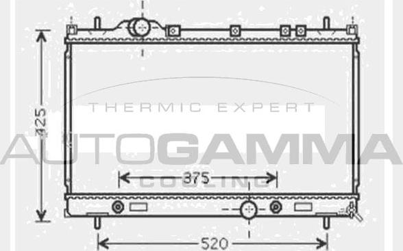 Autogamma 104632 - Radiators, Motora dzesēšanas sistēma autodraugiem.lv