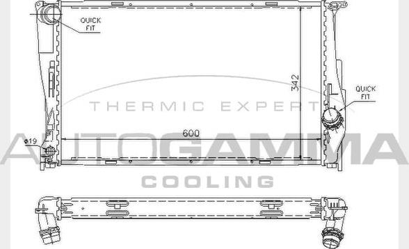 Autogamma 104626 - Radiators, Motora dzesēšanas sistēma autodraugiem.lv