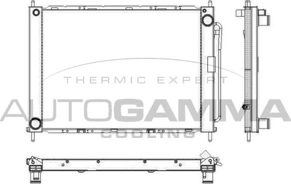 Autogamma 104017 - Radiators, Motora dzesēšanas sistēma autodraugiem.lv