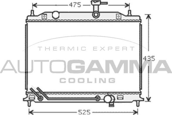 Autogamma 104848 - Radiators, Motora dzesēšanas sistēma autodraugiem.lv