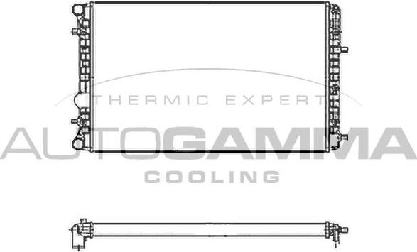 Autogamma 104871 - Radiators, Motora dzesēšanas sistēma autodraugiem.lv