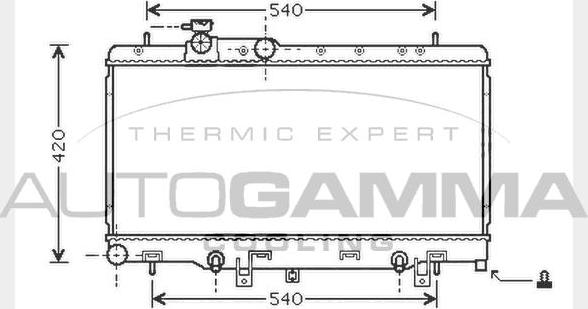 Autogamma 104314 - Radiators, Motora dzesēšanas sistēma autodraugiem.lv